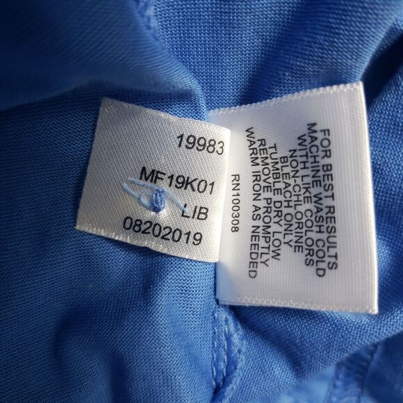 Peter Millar Crown Polo Shirt XL Solid Blue Short Sleeves Cotton Golf Shirt - Picture 10 of 10